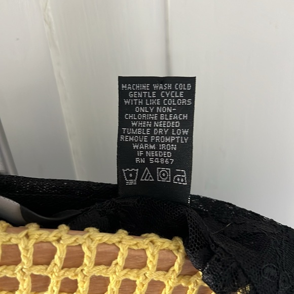 Express Vintage Black Lace Button Up Blouse - Picture 5 of 7